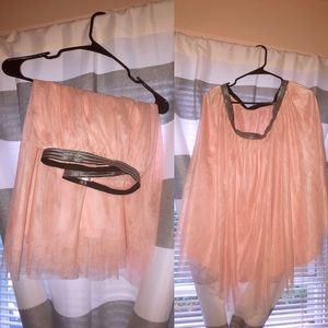 Soft pink tulle skirt
